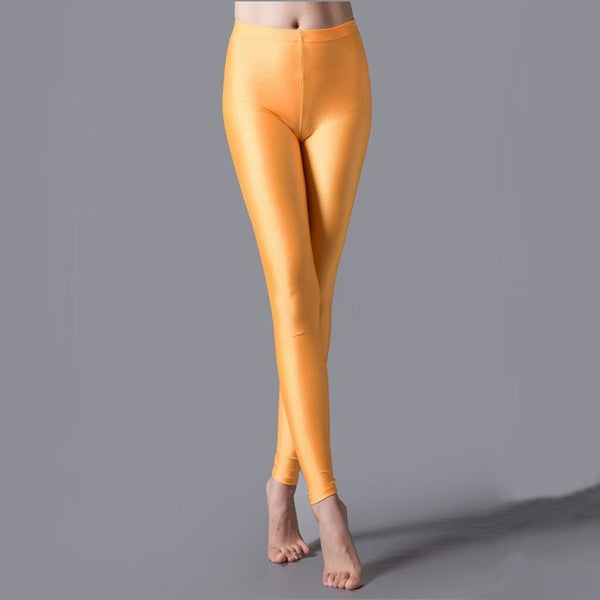 NORMOV Seamless Slim Fit Glossy Leggings For Women Shiny, Sexy