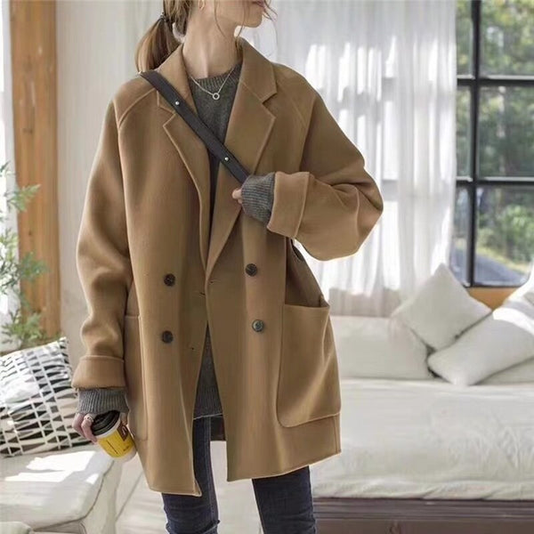 Coat for Women Autumn and Winter Wild New Elegant Mid-Length