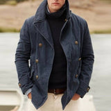 Nukty-shop men’s fashion New Men's Casual Fashion Open Lining Solid Color Coat Men