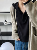 Nukty Casual Loose Solid Color Cardigan Tops