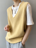 Nukty Simple 9 Colors V-Neck Loose Sleeveless Vest