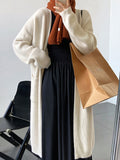 Nukty Casual Loose Solid Color Cardigan Tops