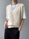 Nukty Simple 9 Colors V-Neck Loose Sleeveless Vest