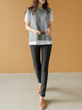 Nukty Simple Sleeveless Loose Buttoned Solid Color Round-Neck Sweater Vest Outerwear