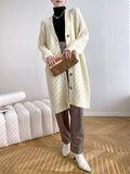 Nukty Urban Loose Solid Color Thick Thread Knitting Cardigan Coats