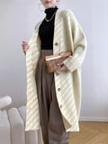 Nukty Urban Loose Solid Color Thick Thread Knitting Cardigan Coats