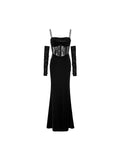 Nukty party look inspos Sexy Women Bodycon Casual Solid Slim Long Dress Spaghetti Strap Vintage Elegant Party Prom Dresses Female Clothes Robe Vestidos