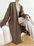 Nukty Urban Loose Solid Color Thick Thread Knitting Cardigan Coats