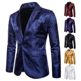 Nukty WELL DRESSED MEN Men Suit Banquet Wedding Suit Party Suit Bar Night Club Blazer Men Tops Bright Suit Paisley Blazer Fashion Men's Suit