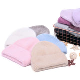 Nukty Casual Women's Hat Real Rabbit Fur Beanie Ladies Autumn Winter Cashmere Hats Three Fold Thick Knitted Girls Skullies Beanies Cap