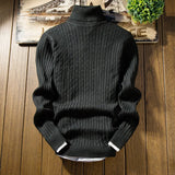 Purpdrank Winter High Neck Thick Warm Sweater Men Turtleneck Brand Mens Sweaters Slim Fit Pullover Men Knitwear Male Double Collar