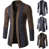 Nukty New Retro Men's Sweater Men's Cardigan Stitching Contrast Color Long-sleeved Slim-fit Sweater Jacket Jaqueta Masculina Inverno