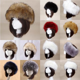 Nukty Hot Winter Thick Furry Hairband Fluffy Russian Faux Fur Women Girl Fur Headband Hat Winter Outdoor Earwarmer Ski Hats new