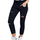 Nukty Leggings New Style Fashion Women Solid Fitness Leggings Ankle Length Stretch High Waist Leggings