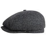 Nukty Beret Men Women Autumn Winter Hat Octagonal Cap New Warm Artist Painter Wool Beret Hat Male Female Flat Beret Cap