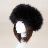 Nukty Hot Winter Thick Furry Hairband Fluffy Russian Faux Fur Women Girl Fur Headband Hat Winter Outdoor Earwarmer Ski Hats new