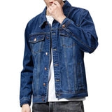 Nukty Spring Colorfast Men Jeans Coat Single-breasted Turn-down Collar Denim Cardigan Jacket Slim Fit Outwear jaqueta jeans masculina