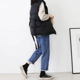 Nukty Sleeveless Jacket Women Casual Cotton Korean Style Outwear Warm Winter Vest Top Black Waistcoat 4 Colors Mujer Parkas