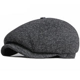 Nukty Beret Men Women Autumn Winter Hat Octagonal Cap New Warm Artist Painter Wool Beret Hat Male Female Flat Beret Cap