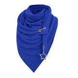 Nukty Autumn Winter Woman Scarf All Match Stripe Stars Pendant Winter Shawls Finish Shawl The Four Seasons Design Warm Fashion Print