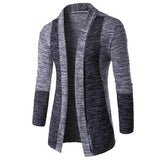 Nukty New Retro Men's Sweater Men's Cardigan Stitching Contrast Color Long-sleeved Slim-fit Sweater Jacket Jaqueta Masculina Inverno