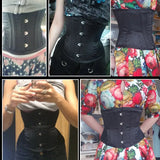 Nukty Gothic Corsets and Bustiers Steampunk Corset Top Short Torso Corset Hourglass Curve Shaper Modeling Strap Slimming Waist Trainer