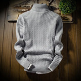 Purpdrank Winter High Neck Thick Warm Sweater Men Turtleneck Brand Mens Sweaters Slim Fit Pullover Men Knitwear Male Double Collar