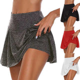 Summer Women Sports Tennis Dance Fitness Short Skirts Quick Drying Solid Female Lining High Waist Mini Golf Sporting Skirts