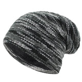 Nukty Knitted Hat Women Skullies Beanies Winter Hats For Men Bonnet Striped Caps Warm Baggy Soft Female Wool Male Beanie Hat