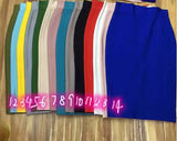 Nukty 16 Colors High Quality Tight Pink Green Black Rayon Knee Length Bandage Skirt Night Club Party Skirt