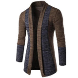 Nukty New Retro Men's Sweater Men's Cardigan Stitching Contrast Color Long-sleeved Slim-fit Sweater Jacket Jaqueta Masculina Inverno