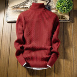 Purpdrank Winter High Neck Thick Warm Sweater Men Turtleneck Brand Mens Sweaters Slim Fit Pullover Men Knitwear Male Double Collar