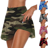 Nukty Summer Women Sports Tennis Dance Fitness Short Skirts Quick Drying Solid Female Lining High Waist Mini Golf Sporting Skirts