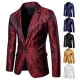 Men Suit Banquet Wedding Suit Party Suit Bar Night Club Blazer Men Tops Bright Suit Paisley Blazer Fashion Men's Suit