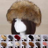 Nukty Hot Winter Thick Furry Hairband Fluffy Russian Faux Fur Women Girl Fur Headband Hat Winter Outdoor Earwarmer Ski Hats new