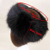 Nukty Hot Winter Thick Furry Hairband Fluffy Russian Faux Fur Women Girl Fur Headband Hat Winter Outdoor Earwarmer Ski Hats new