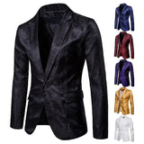 Nukty WELL DRESSED MEN Men Suit Banquet Wedding Suit Party Suit Bar Night Club Blazer Men Tops Bright Suit Paisley Blazer Fashion Men's Suit