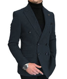 Nukty Formal New Burgundy Red Grey Lapel Tux Men Slim Fit Suits Coat Jacket Custom Made For Wendding Party Woolen cloth