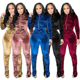 Nukty Two Piece Women Sets Tracksuit  Two Piece Set  Sweatsuits for Women Club Outfits for Female  Clothing Stacked Sweatpants Outfit