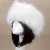 Nukty Hot Winter Thick Furry Hairband Fluffy Russian Faux Fur Women Girl Fur Headband Hat Winter Outdoor Earwarmer Ski Hats new