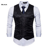 Nukty Men's Red Paisley Double Breasted Dress Vest Brand New Slim Fit Formal Business Sleeveless Waistcoat Men Chaleco Hombre 2XL