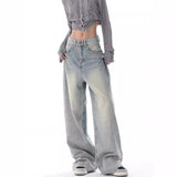 outfit ideas for school Ken Studio Early Autumn 2024 New Jeans Women's American Retro Design Niche Loose Wide-Leg Pants Pants