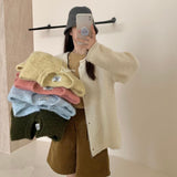 fall outfits 2024 Autumn New Gentle All-Match round Neck Large Button Knitted Cardigan Outer Wear Top Women's Loose Lazy Sweater Coat