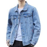 black men fashion urban Denim Coat Men's New Spring and Autumn Casual Handsome Workwear Jacket Men's Trendy Top Clothes