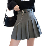 gothic dti 2024 Korean Style New High Waist Slimming Design Sense Niche Pleated Skirt A- Line Skirt Women's Skirt