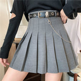 gothic dti 2024 Korean Style New High Waist Slimming Design Sense Niche Pleated Skirt A- Line Skirt Women's Skirt