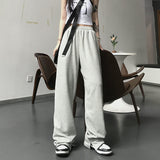 clothes New Wide-Leg Women's High Street Long Pants Autumn High Waist Student Cool Girl Loose Ins Straight Casual Sports Pants