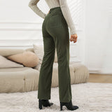 fall outfits aesthetic Shiying Autumn and Winter New Corduroy Straight Casual Pants for Women Fashionable Slim High Waist Retro Pants for Women