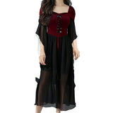 Nukty Dress to Impress 2024 New Women's Halloween Witch Bandage Large Swing Dress