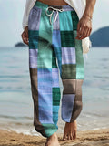 fall outfits aesthetic New Men's Striped Printed Wide-Leg Pants 3D Printed Loose Casual Beach Trousers